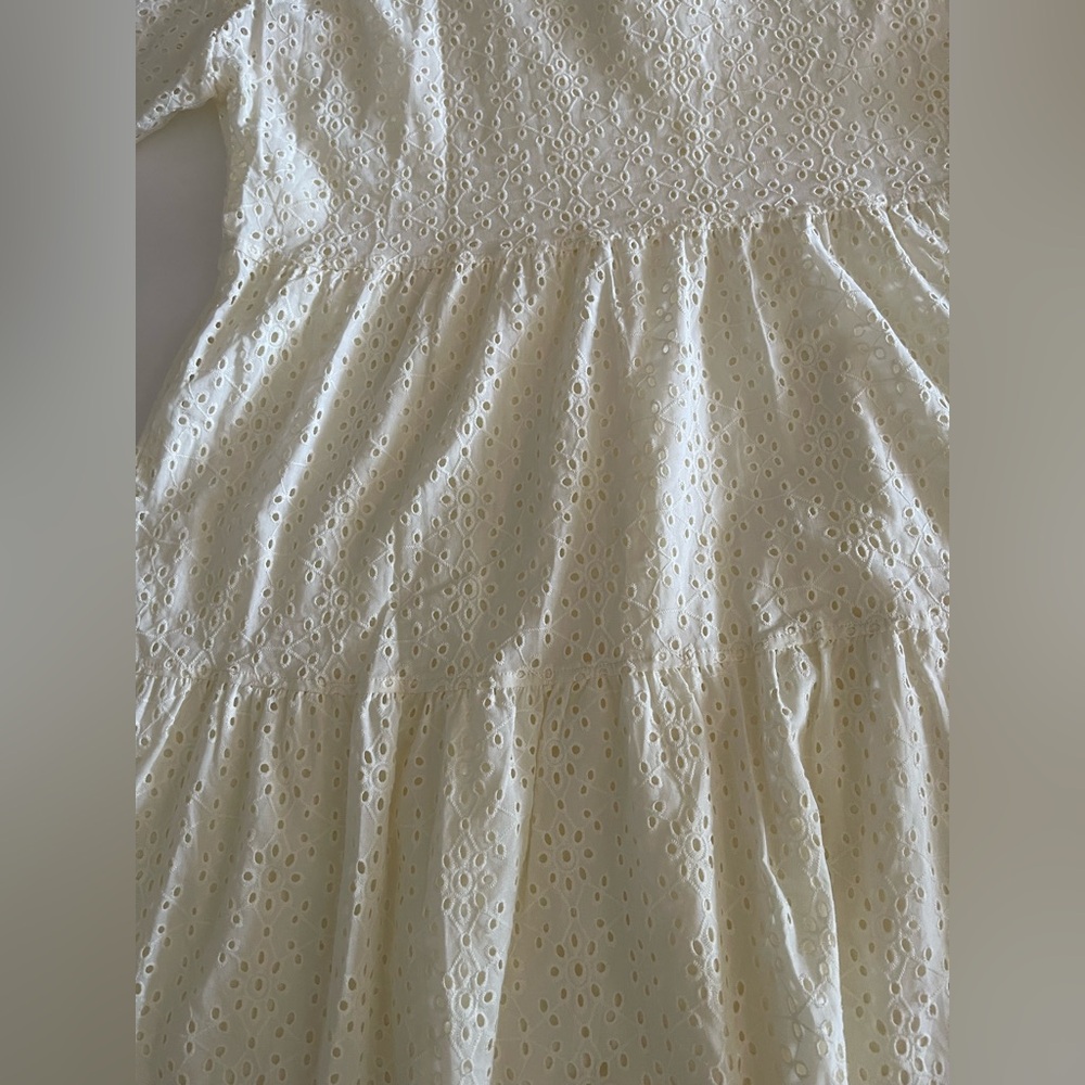 Ruby Rd Ivory Eyelet Tiered Ruffle Mini Dress - Picture 4 of 5